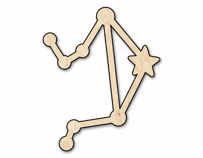 Unfinished Wood Libra Constellation Shape - Zodiac Craft - up to 46" - NameSigns.com