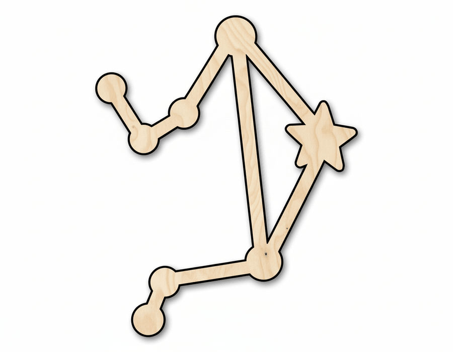 Unfinished Wood Libra Constellation Shape - Zodiac Craft - up to 46" - NameSigns.com