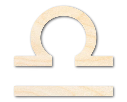 Unfinished Wood Libra Sign Shape - Zodiac Craft - up to 46" - NameSigns.com