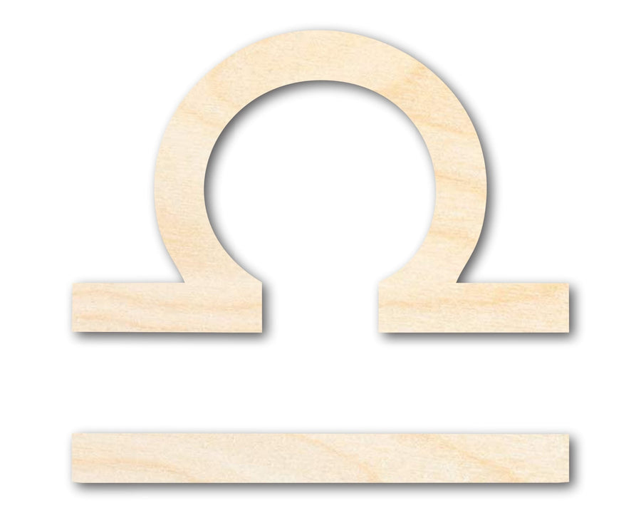 Unfinished Wood Libra Sign Shape - Zodiac Craft - up to 46" - NameSigns.com