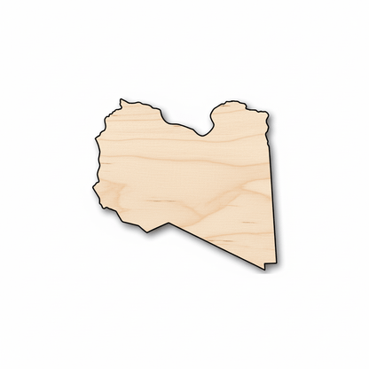Unfinished Wood Libya Shape - Country - Craft - up to 46" DIY - NameSigns.com