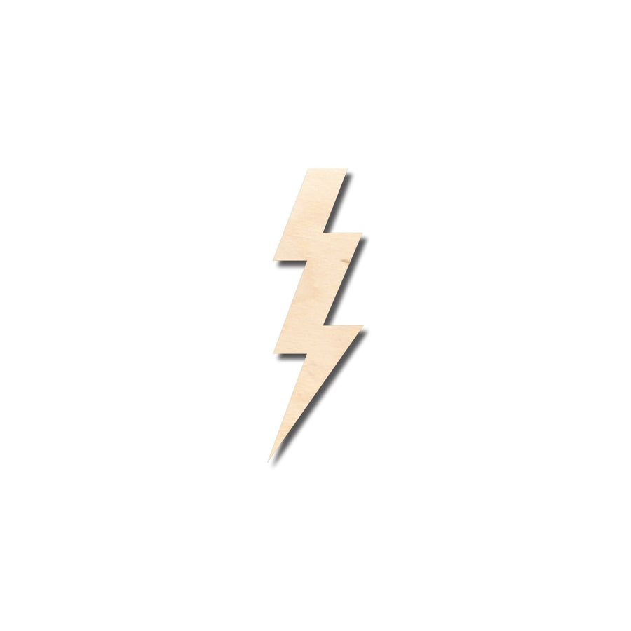 Unfinished Wood Lightening Bolt Shape - Craft - up to 46" DIY - NameSigns.com