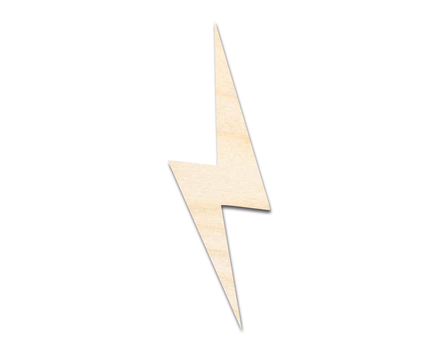 Unfinished Wood Lightning Bolt Shape | DIY Craft Cutout | up to 46" DIY - NameSigns.com
