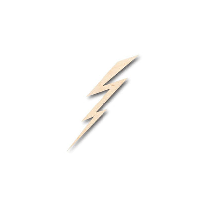 Unfinished Wood Lightning Shape - Weather - Craft - up to 46" DIY - NameSigns.com