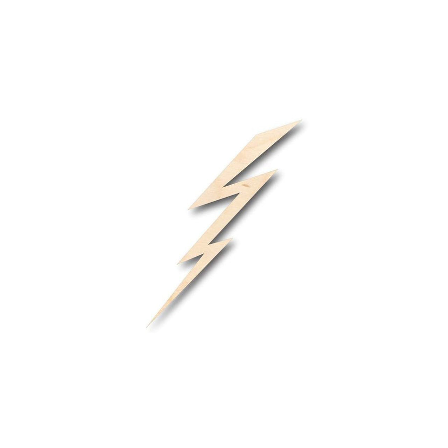 Unfinished Wood Lightning Shape - Weather - Craft - up to 46" DIY - NameSigns.com
