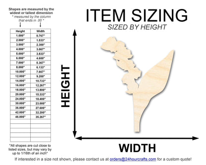 Unfinished Wood Lilly Of The Valley Shape | DIY Craft Cutout | up to 46" DIY - NameSigns.com