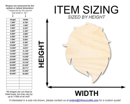 Unfinished Wood Lion Mascot Shape | DIY Craft Cutout | up to 46" DIY - NameSigns.com