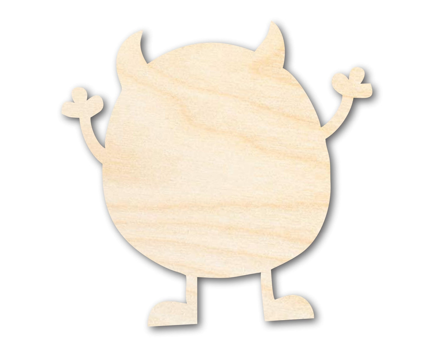 Unfinished Wood Little Monster Shape | DIY Craft Cutout | up to 46" DIY - NameSigns.com