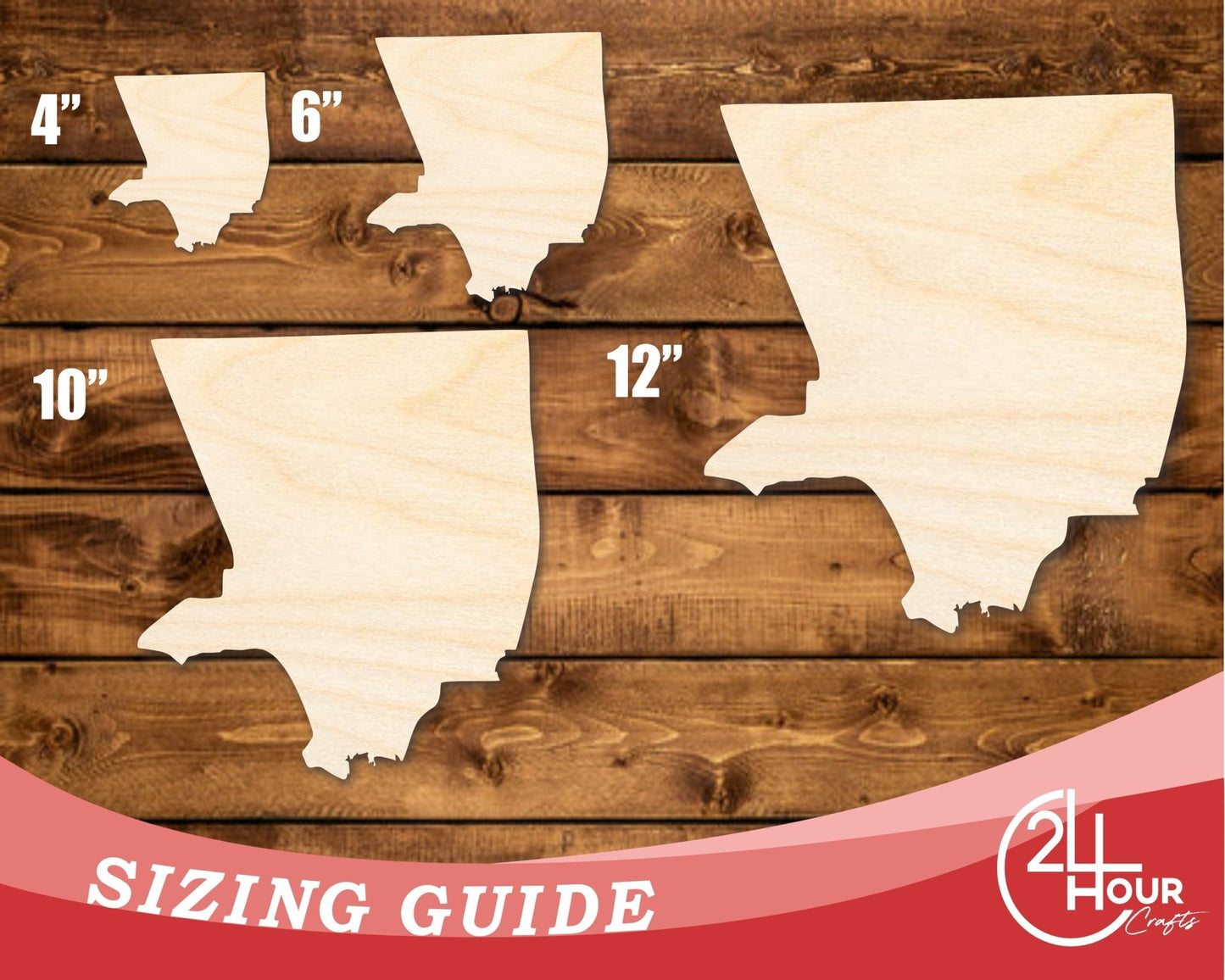 Unfinished Wood Los Angeles LA County Shape | DIY Craft Cutout | up to 46" DIY - NameSigns.com