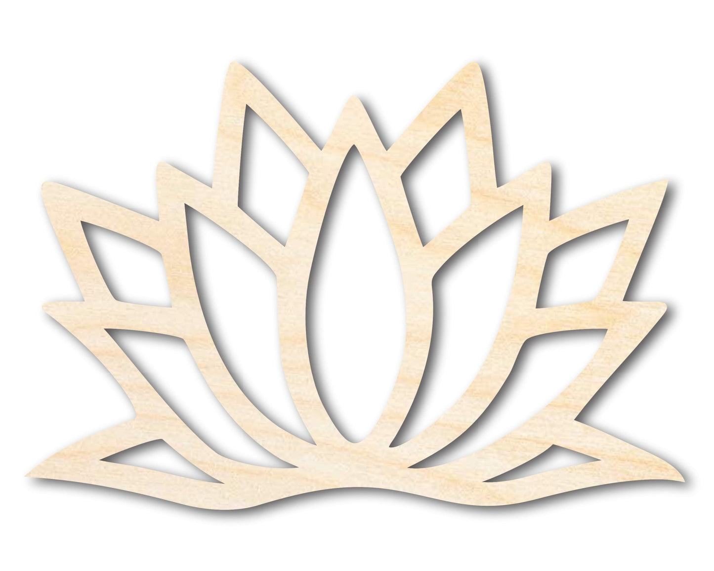 Unfinished Wood Lotus Flower Shape - Craft - up to 46" - NameSigns.com