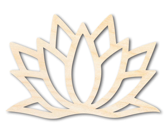 Unfinished Wood Lotus Flower Shape - Craft - up to 46" - NameSigns.com