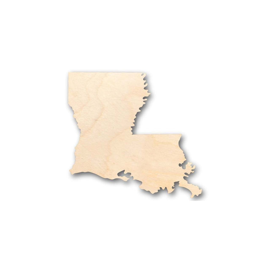 Unfinished Wood Louisiana Shape - State - Craft - up to 46" DIY - NameSigns.com