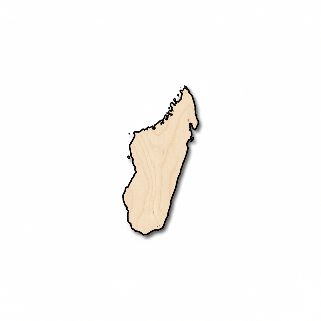 Unfinished Wood Madagascar Shape - Country - Craft - up to 46" DIY - NameSigns.com