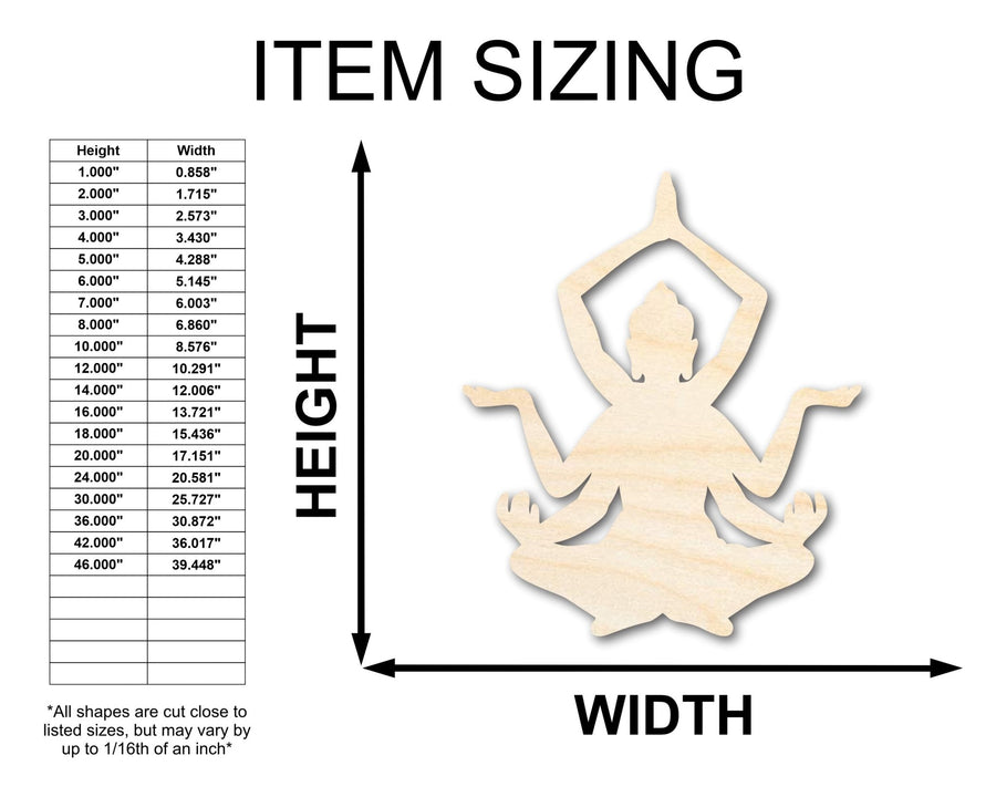 Unfinished Wood Mahadeva Shape - Craft - up to 46" - NameSigns.com