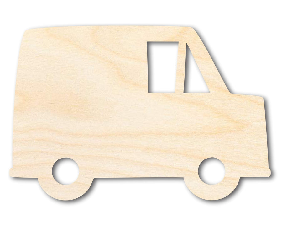 Unfinished Wood Mail Truck Shape | Craft Cutout | up to 46" DIY - NameSigns.com