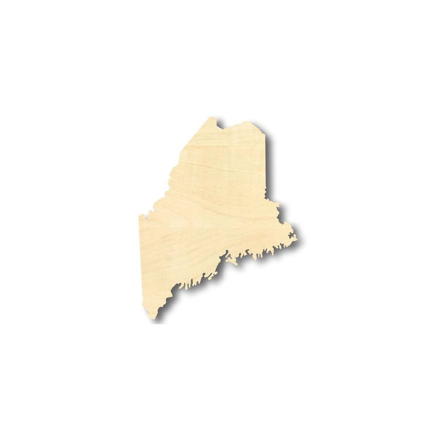 Unfinished Wood Maine Shape - State - Craft - up to 46" DIY - NameSigns.com