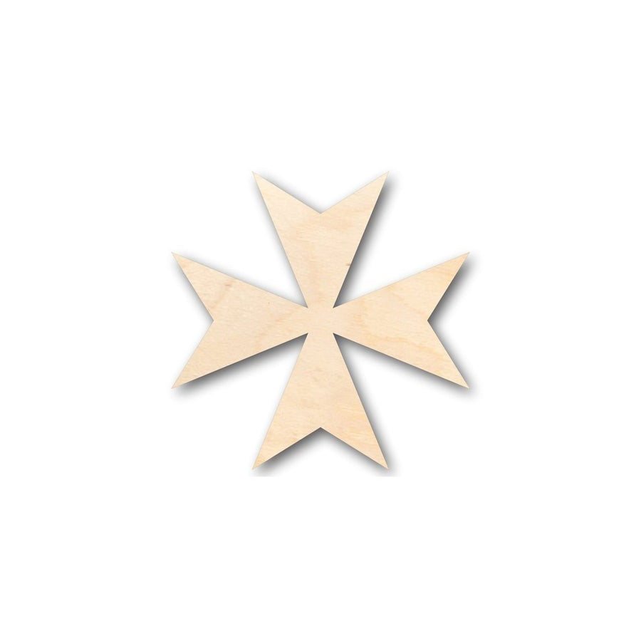 Unfinished Wood Maltese Cross Shape - Malta - Craft up to 46" DIY - NameSigns.com