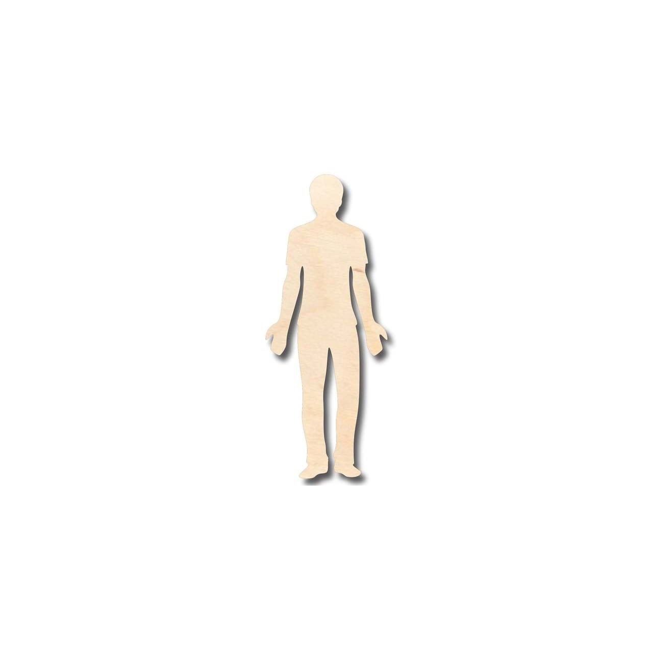 Unfinished Wood Man Shape - Craft - up to 46" DIY - NameSigns.com