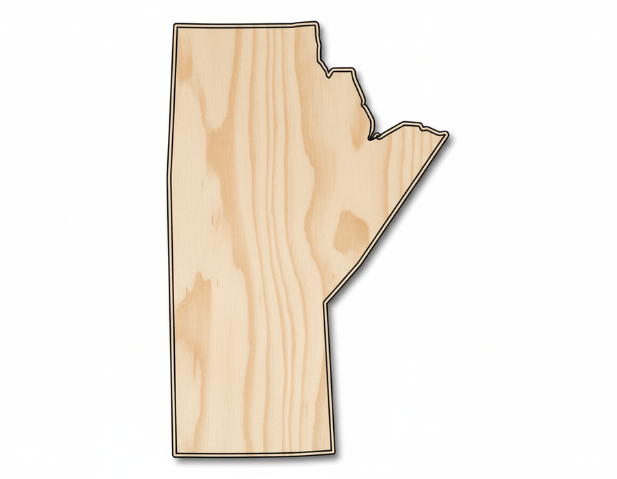 Unfinished Wood Manitoba Province Shape - Canada Province Craft - up to 46" DIY - NameSigns.com