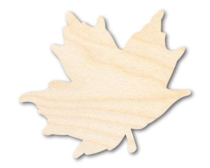 Unfinished Wood Maple Leaf Shape - Craft - up to 46" DIY - NameSigns.com