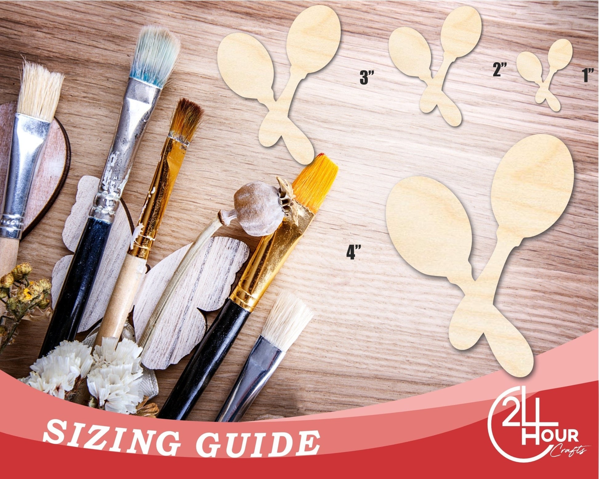 Unfinished Wood Maracas Shape | DIY Mariachi Craft Cutout | up to 46" DIY - NameSigns.com