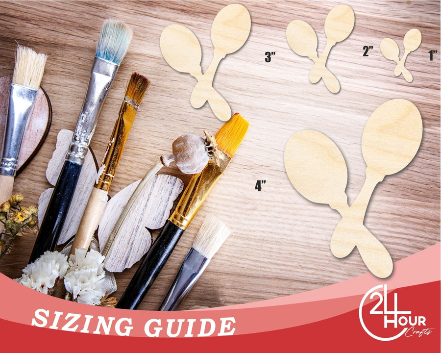 Unfinished Wood Maracas Shape | DIY Mariachi Craft Cutout | up to 46" DIY - NameSigns.com