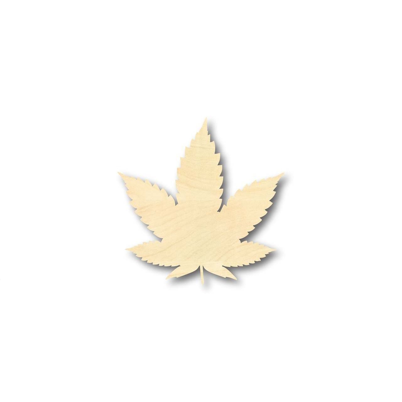 Unfinished Wood Marijuana Leaf Shape - Cannabis - Pot - Leaves - Craft - up to 46" DIY - NameSigns.com
