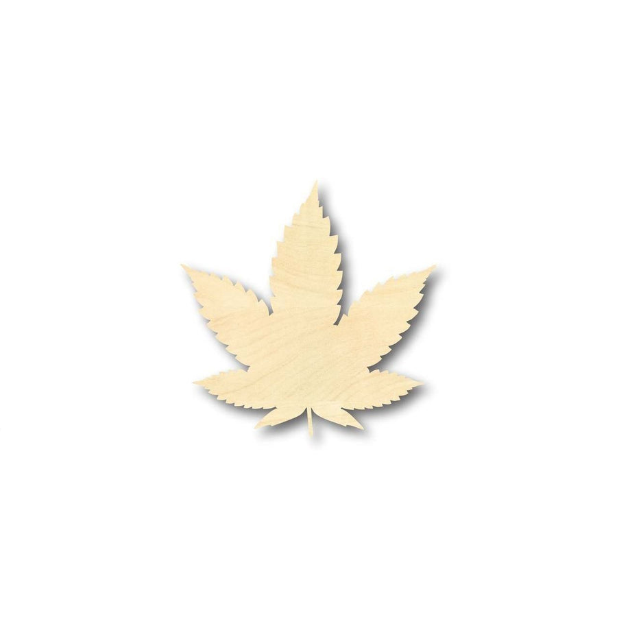 Unfinished Wood Marijuana Leaf Shape - Cannabis - Pot - Leaves - Craft - up to 46" DIY - NameSigns.com