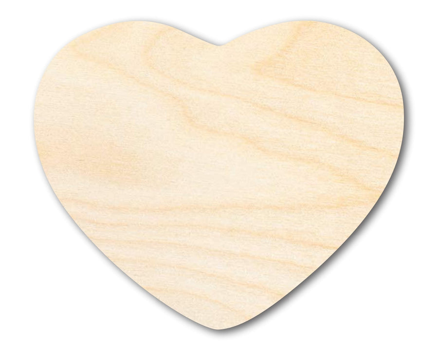Unfinished Wood Marshmallow Heart Silhouette - Craft - up to 46" DIY - NameSigns.com