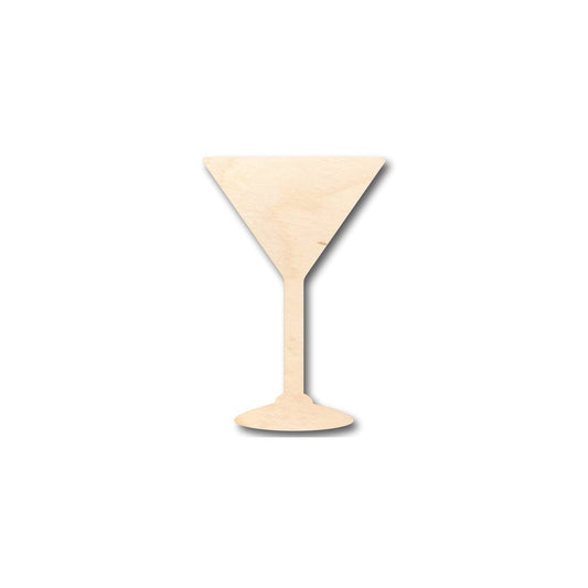 Unfinished Wood Martini Shape - Bar - Craft - up to 46" DIY - NameSigns.com