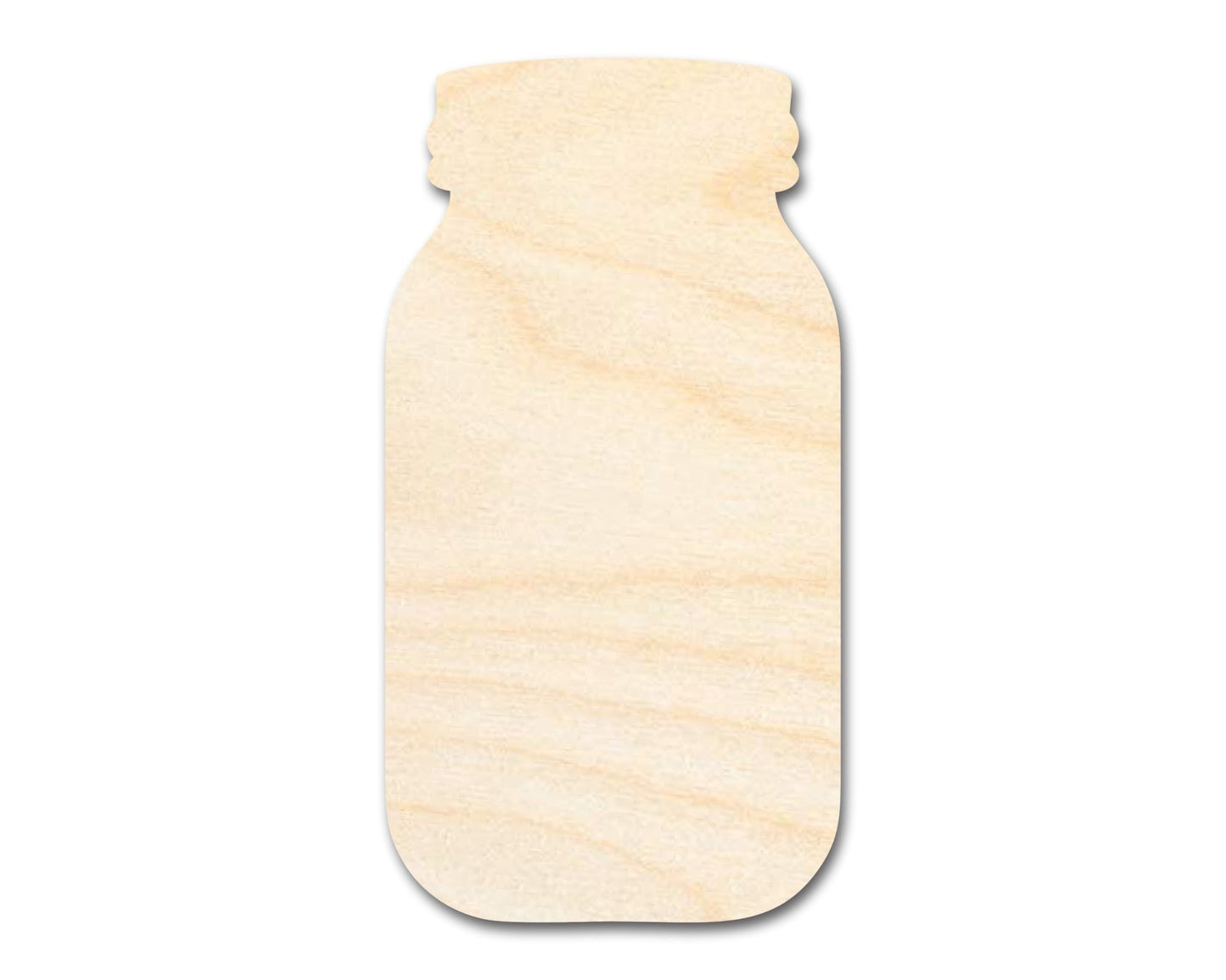 Unfinished Wood Mason Jar Shape - Rustic Country Craft - up to 46" DIY - NameSigns.com