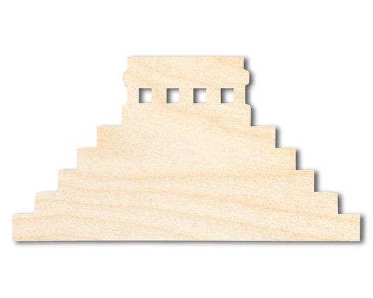 Unfinished Wood Mayan Pyramid Shape | Craft Cutout | up to 46" DIY - NameSigns.com