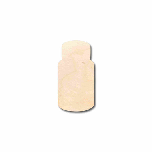 Unfinished Wood Medicine Pill Bottle Silhouette - Craft - up to 46" DIY - NameSigns.com