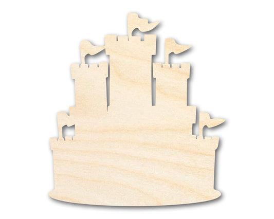 Unfinished Wood Medieval Castle Silhouette - History Craft - up to 46" DIY - NameSigns.com