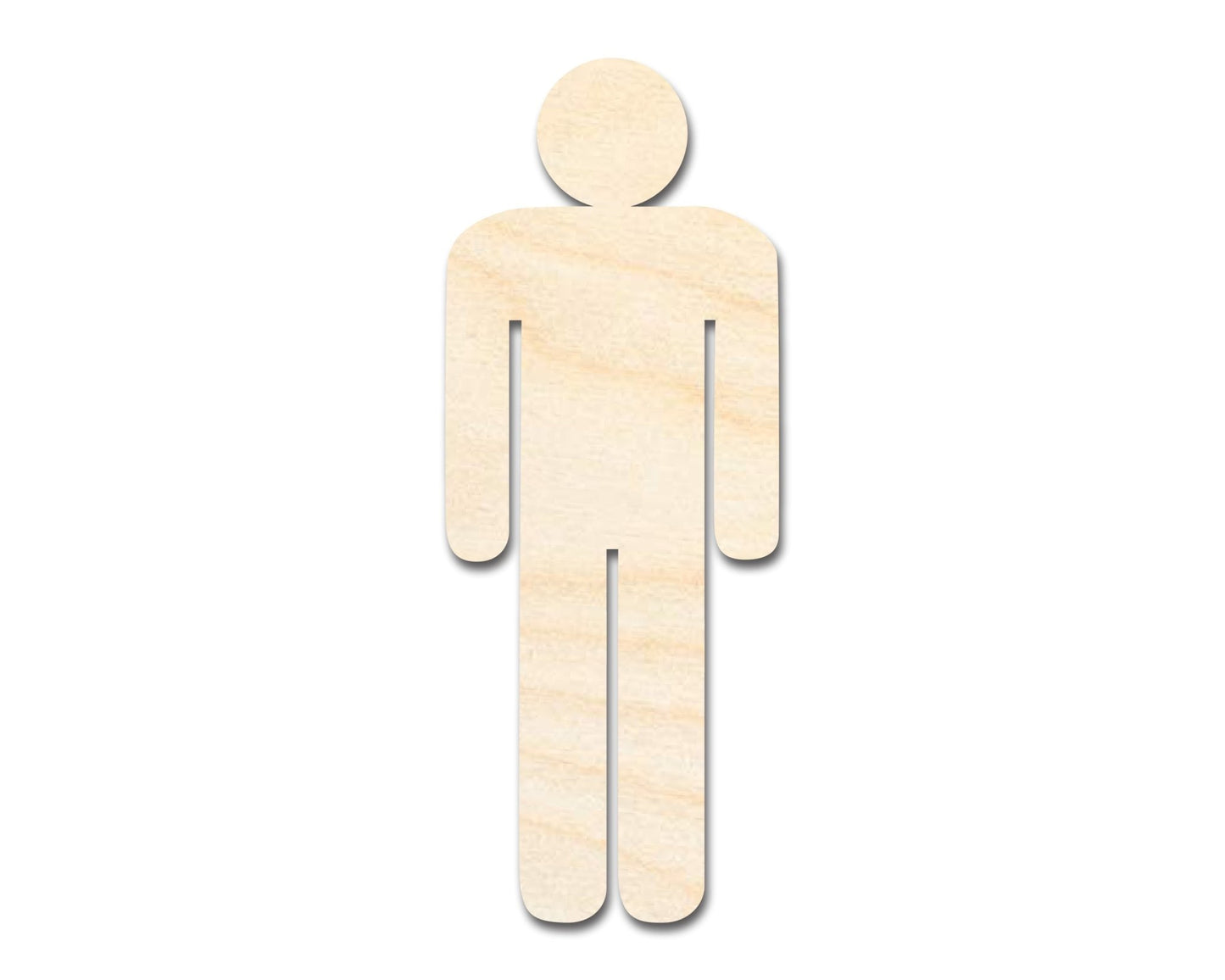 Unfinished Wood Mens Bathroom Sign Shape - Craft - up to 46" DIY - NameSigns.com