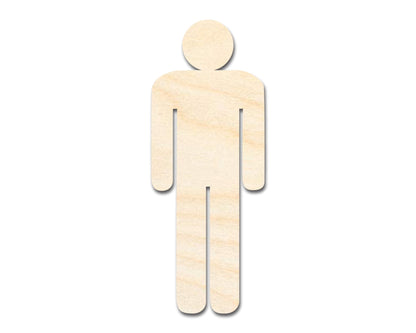 Unfinished Wood Mens Bathroom Sign Shape - Craft - up to 46" DIY - NameSigns.com