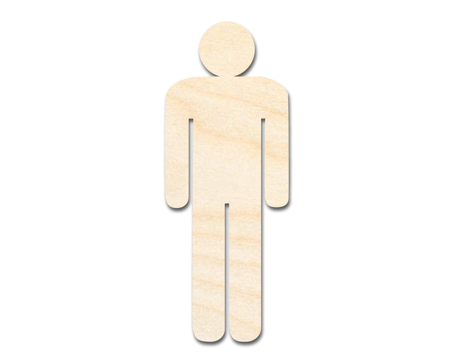 Unfinished Wood Mens Bathroom Sign Shape - Craft - up to 46" DIY - NameSigns.com