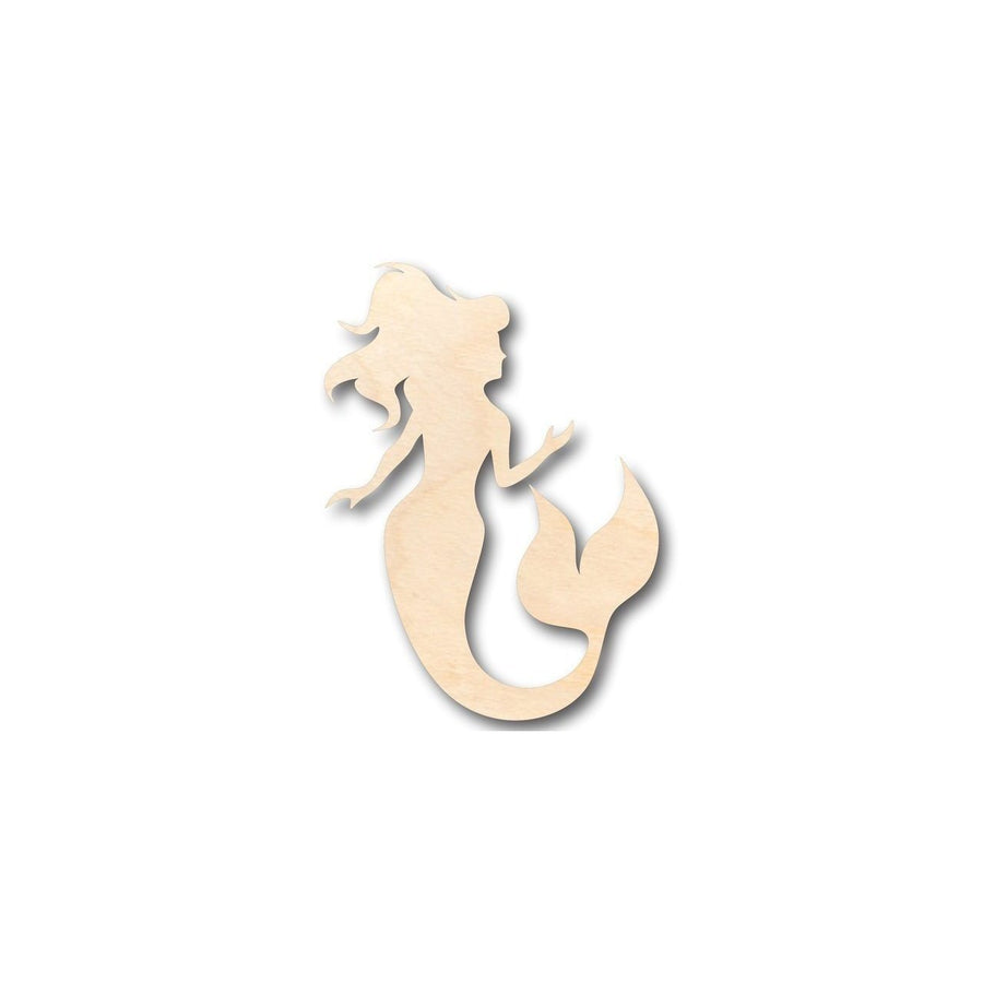 Unfinished Wood Mermaid Shape - Ocean - Craft - up to 46" DIY - NameSigns.com