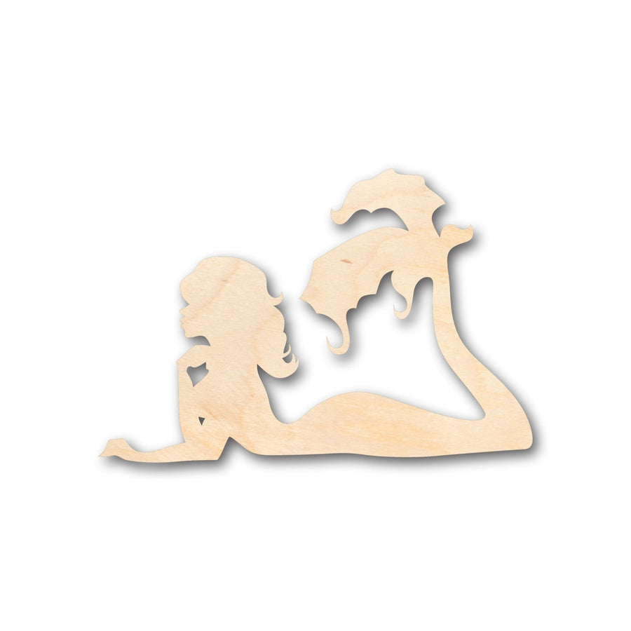 Unfinished Wood Mermaid Siren Shape - Craft - up to 46" DIY - NameSigns.com