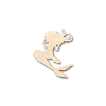 Unfinished Wood Mermaid Siren Shape - Craft - up to 46" DIY - NameSigns.com