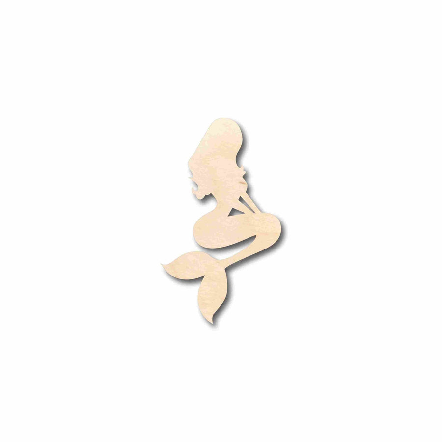 Unfinished Wood Mermaid Siren Silhouette - Craft - up to 46" DIY - NameSigns.com