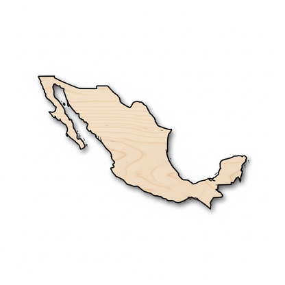Unfinished Wood Mexico Shape - Country - Craft - up to 46" DIY - NameSigns.com