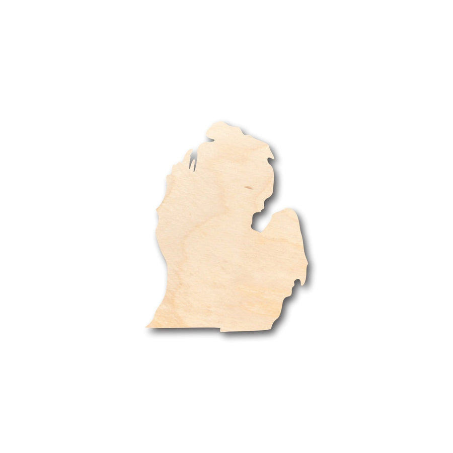 Unfinished Wood Michigan Lower Peninsula Shape - Craft - up to 46" DIY - NameSigns.com