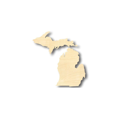Unfinished Wood Michigan Shape (2 Pieces) - State - Craft - up to 46" DIY - NameSigns.com
