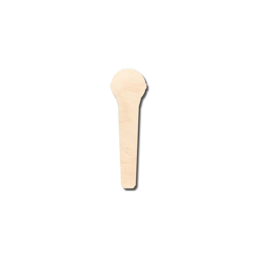 Unfinished Wood Microphone Shape - Craft - up to 46" DIY - NameSigns.com