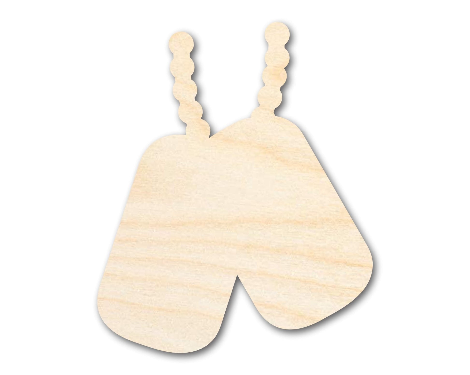 Unfinished Wood Military Dog Tag Chain Shape | DIY Craft Cutout | up to 46" DIY - NameSigns.com