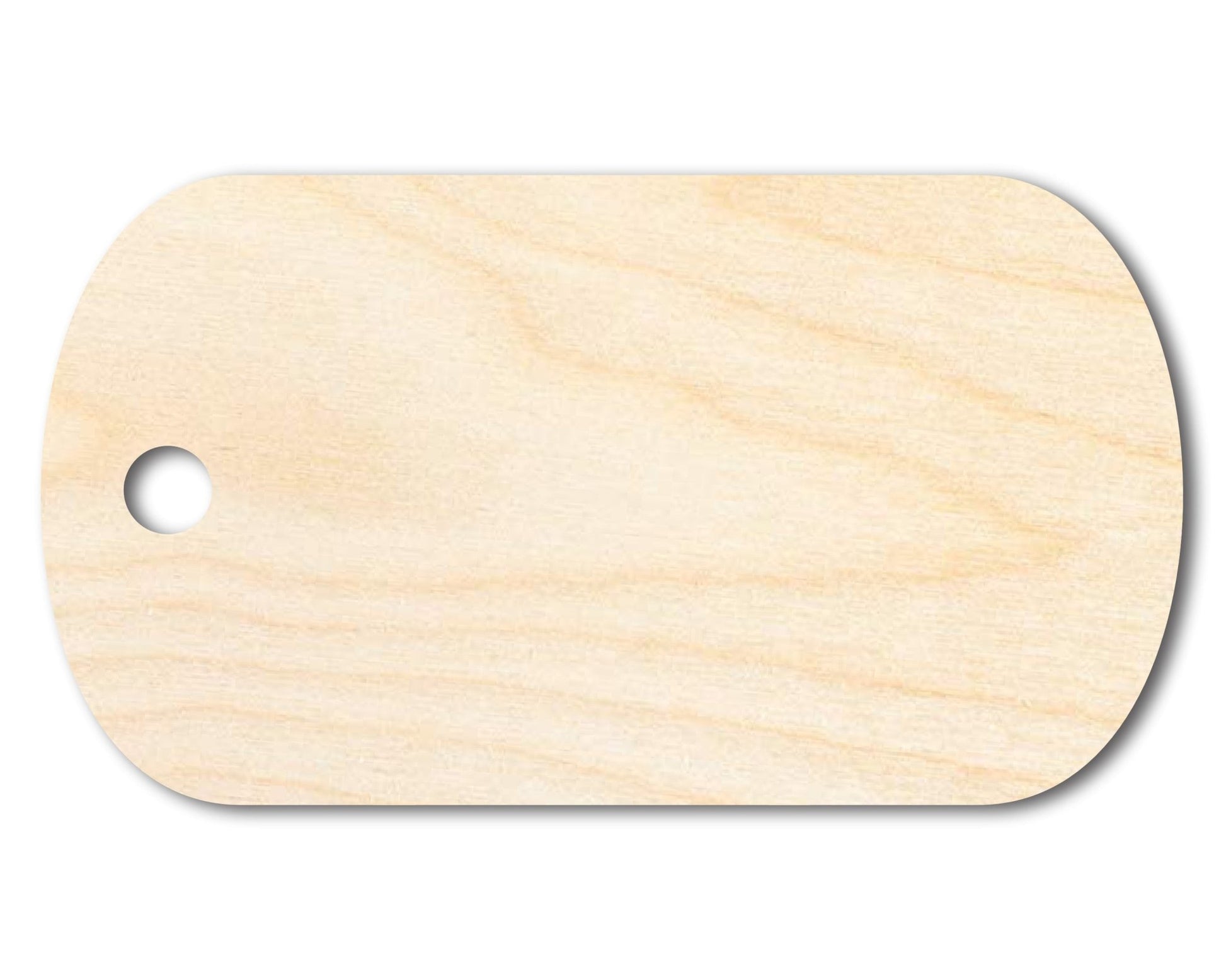 Unfinished Wood Military Dog Tag Shape | DIY Craft Cutout | up to 46" DIY - NameSigns.com