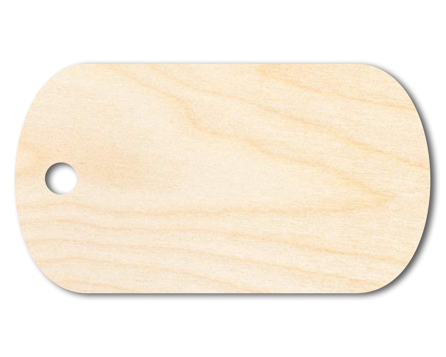 Unfinished Wood Military Dog Tag Shape | DIY Craft Cutout | up to 46" DIY - NameSigns.com