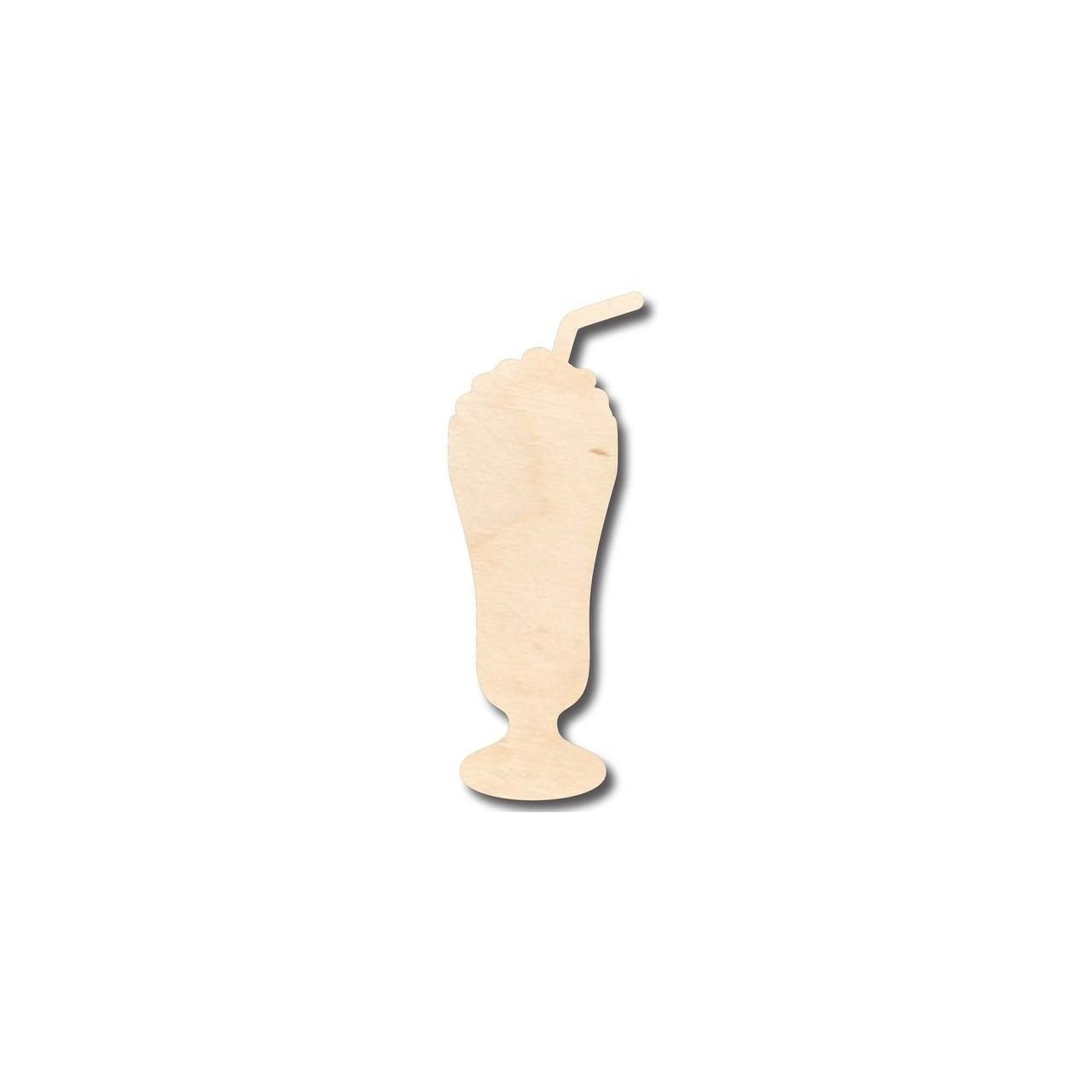 Unfinished Wood Milkshake Shape - Kitchen - Food - Craft - up to 46" DIY - NameSigns.com