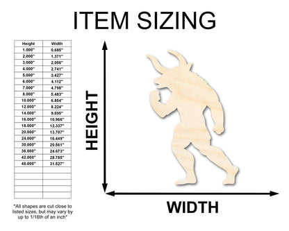 Unfinished Wood Minotaur Silhouette | DIY Creature Craft Cutout | up to 46" DIY - NameSigns.com